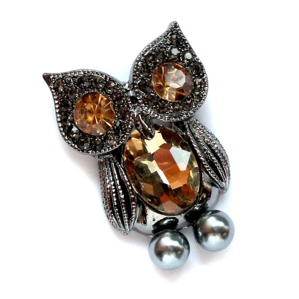 Owl brooch (6623)