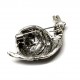 Bright brooch in the shape of a snail, decorated with multicoloured rhinestones (6553)