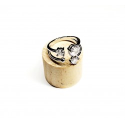 Adjustable ring with zircons Lux (F90L1112) 
