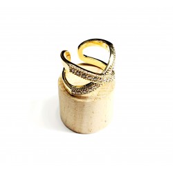 Adjustable ring with zircons Lux (F90L3108) 