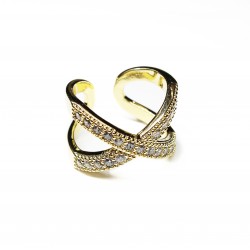 Adjustable ring with zircons Lux (F90L3108) 
