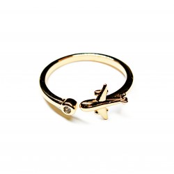 Adjustable ring with zircons Lux (F90L4101) 