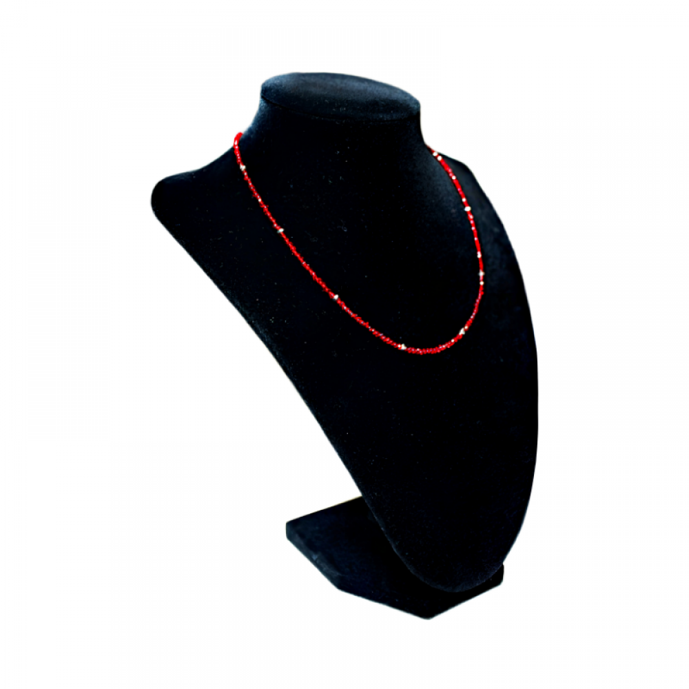 Necklace and bracelet - Spinel/Hematite (0001)