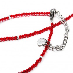 Necklace and bracelet - Spinel/Hematite (0001)