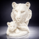 Statuette of marble-Tiger 12x9cm