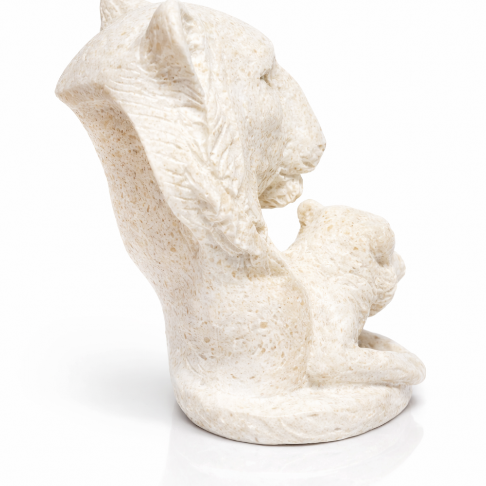 Statuette of marble-Tiger 12x9cm