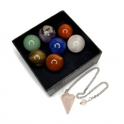 7 Chakra Stones Set + Pendulum (000003)