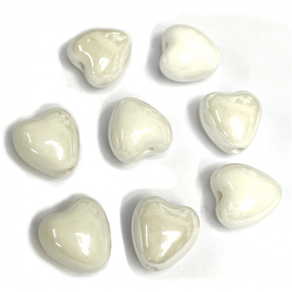 Porcelain beads (ceramic) 12x12x9mm 2pcs.(C00006)