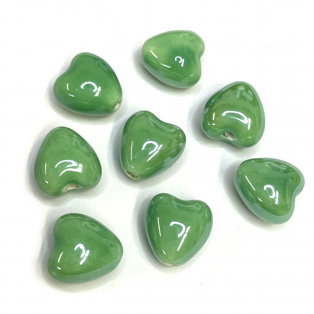 Porcelain beads (ceramic) 12x12x9mm 2pcs.(C00007)