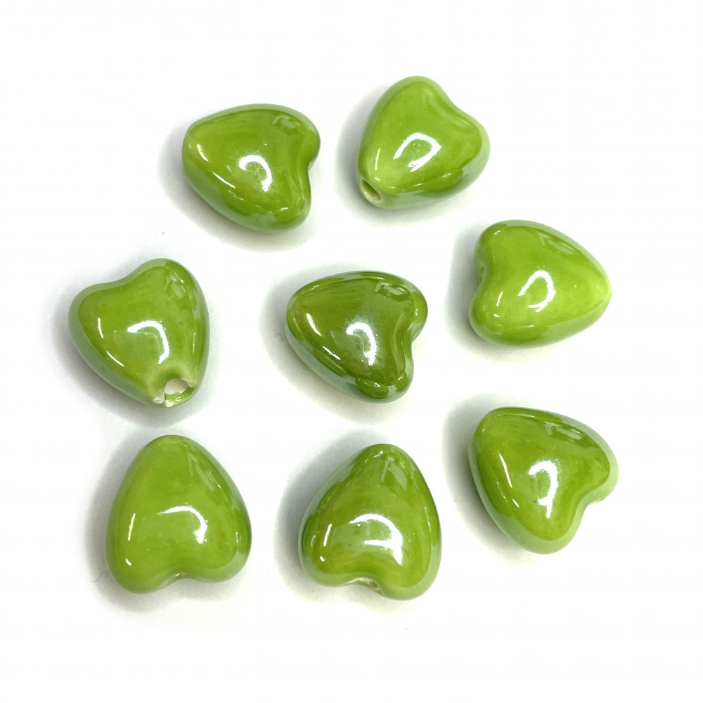 Porcelain beads (ceramic) 12x12x9mm 2pcs.(C00009)
