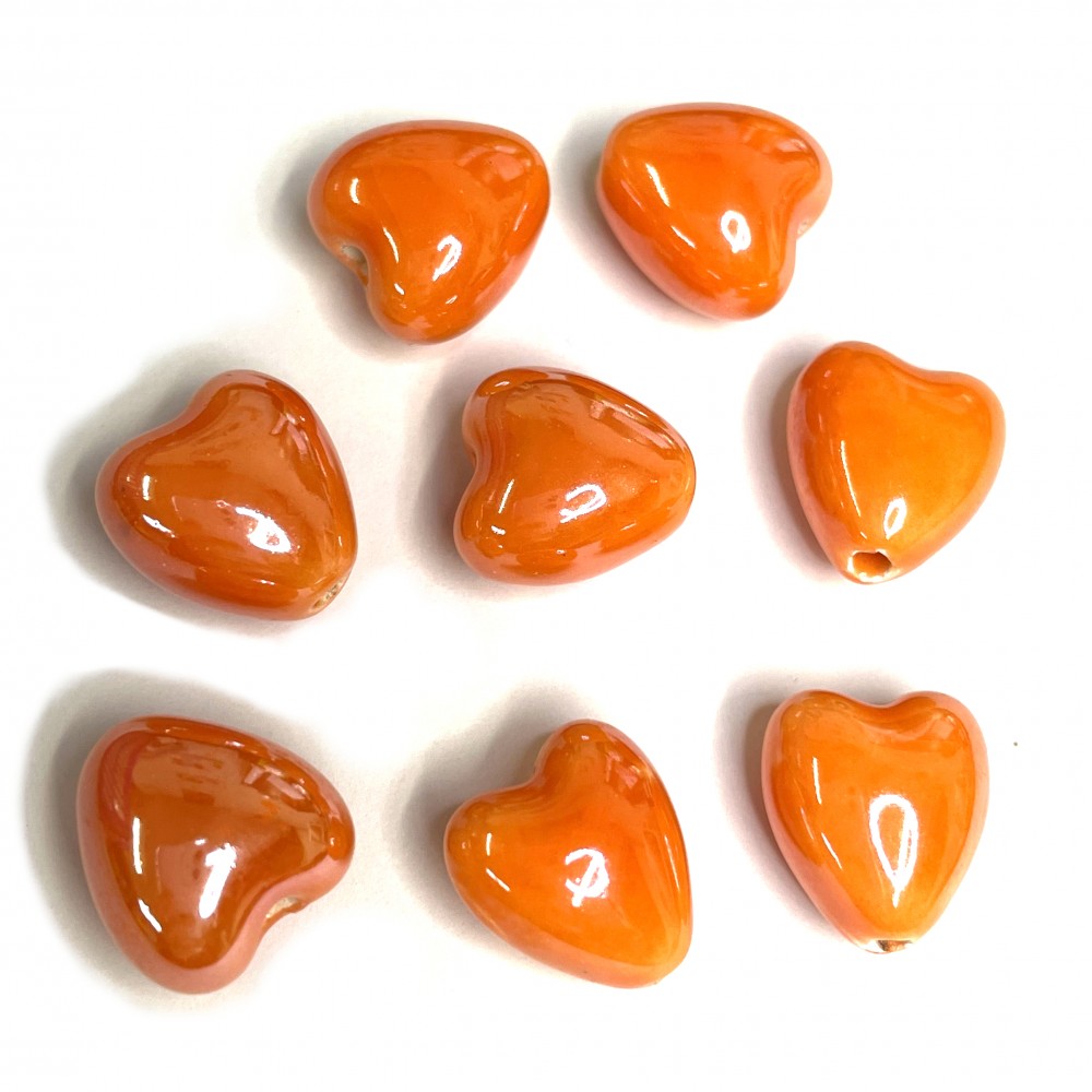 Porcelain beads (ceramic) 12x12x9mm 2pcs.(C00012)