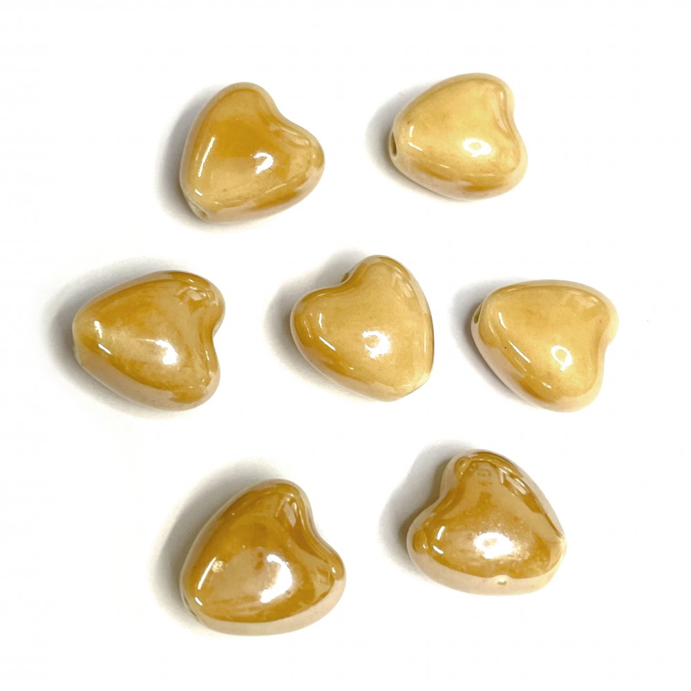 Porcelain beads (ceramic) 12x12x9mm 2pcs.(C00013)