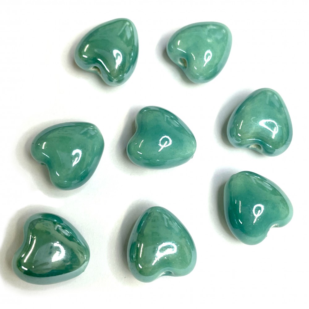 Porcelain beads (ceramic) 12x12x9mm 2pcs.(C00016)