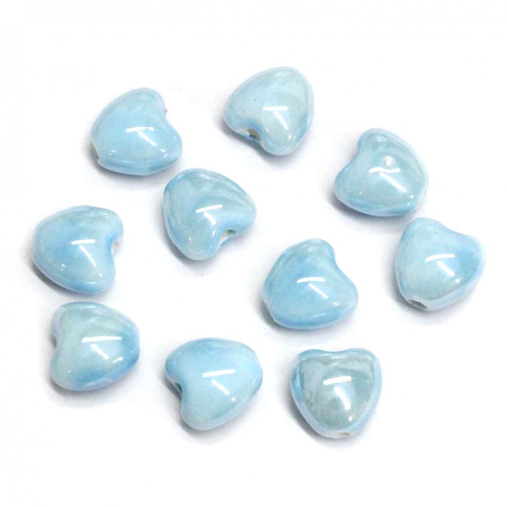 Porcelain beads (ceramic) 10x10x7mm 2pcs.(C00004)