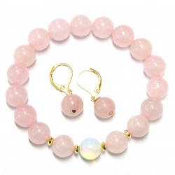 Set - Rose quartz/Moon stone (3290)