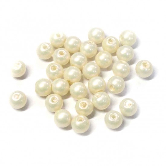 Plastmasas pērles 6mm 30.gab.(P01018)