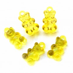 Plastic pendants "Gummy Bears" 21x12mm 5pcs.(P01504)