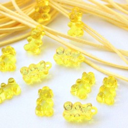 Plastic pendants "Gummy Bears" 21x12mm 5pcs.(P01504)
