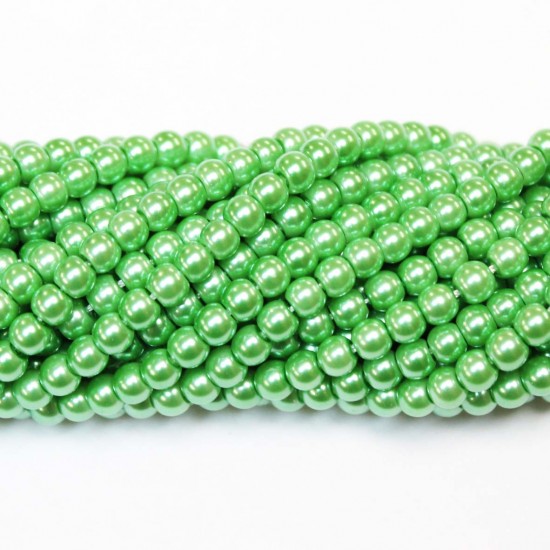 Beads-glass with plastic (Electroplating) 4mm (G04030)