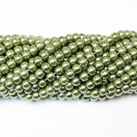 Beads-glass with plastic (Electroplating) 4mm (G04035)