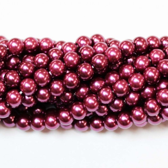 Beads-glass with plastic (Electroplating) 6mm (G06020)