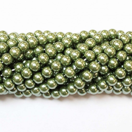 Beads-glass with plastic (Electroplating) 6mm (G06035)