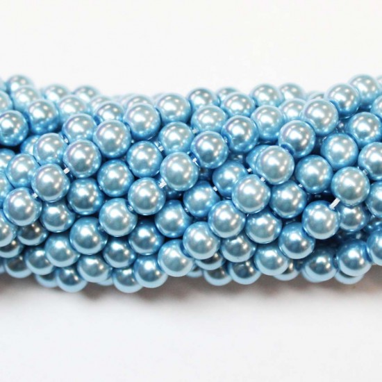 Beads-glass with plastic (Electroplating) 6mm (G06040)