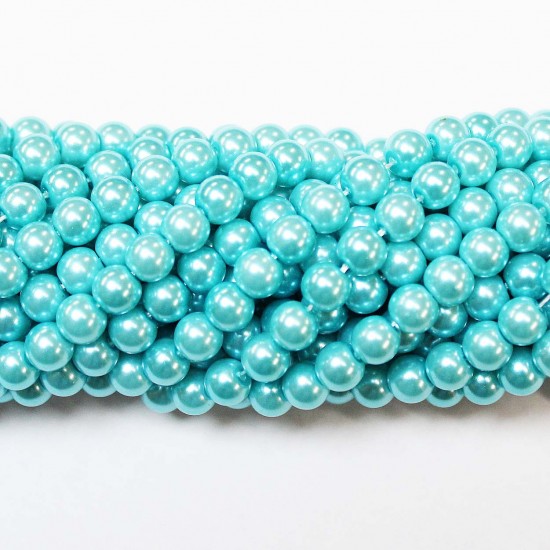 Beads-glass with plastic (Electroplating) 6mm (G06045)