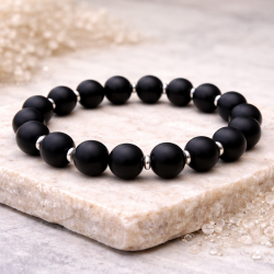 Men’s Agate and Hematite Bracelet