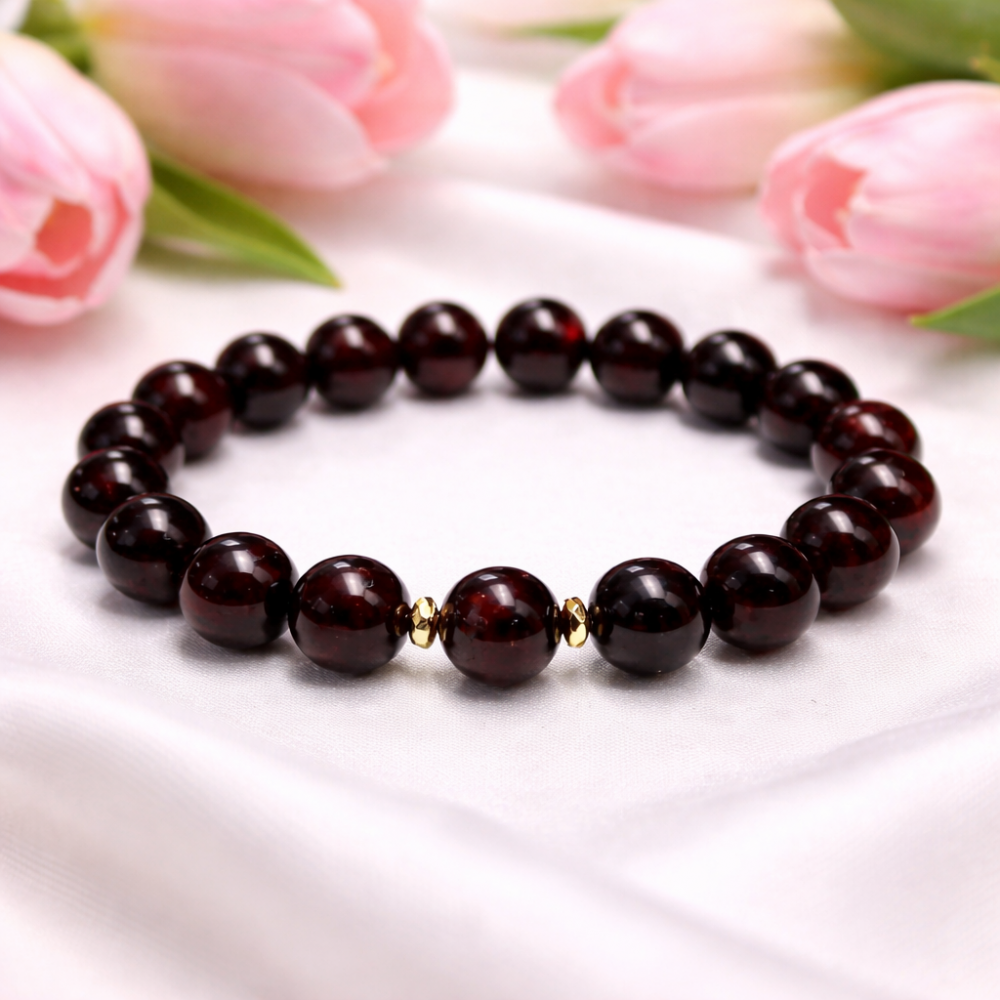 Garnet and Hematite Bracelet