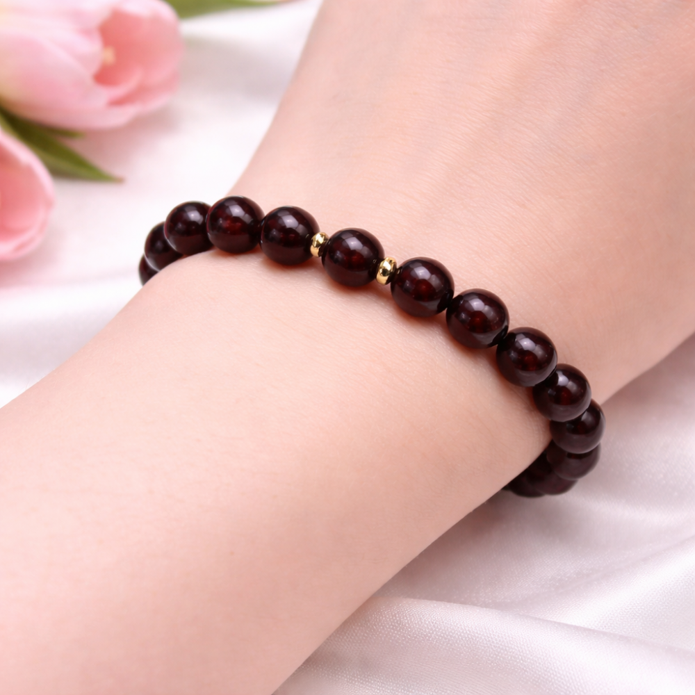 Garnet and Hematite Bracelet