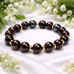 Garnet and Hematite Bracelet