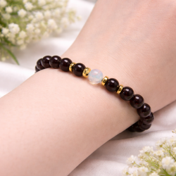 Garnet, Labradorite and Hematite Bracelet