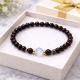 Bracelet made of Garnet, Moonstone and Hematite