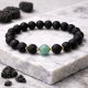 Men’s bracelet made of lava, amazonite and hematite