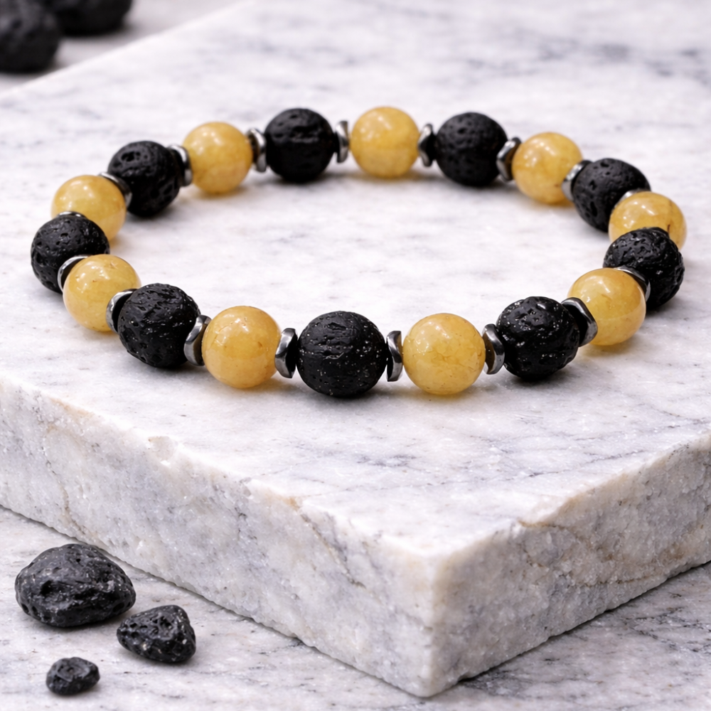 Men’s Bracelet Lava / Jadeite / Hematite