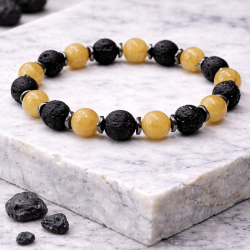 Men’s Bracelet Lava / Jadeite / Hematite