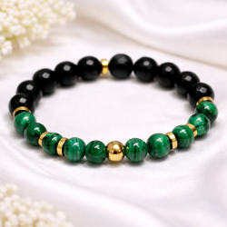 Malachite, Agate and Hematite Bracelet