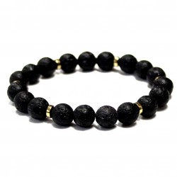 Men bracelet Lava/Hematite (201053)
