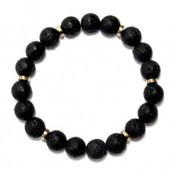 Men bracelet Lava/Hematite (201053)