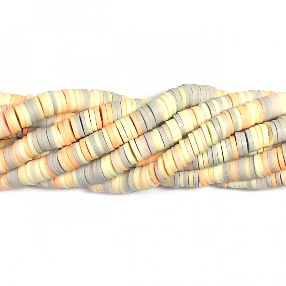 Polymer clay beads Heishi 6x1mm (H06040) 