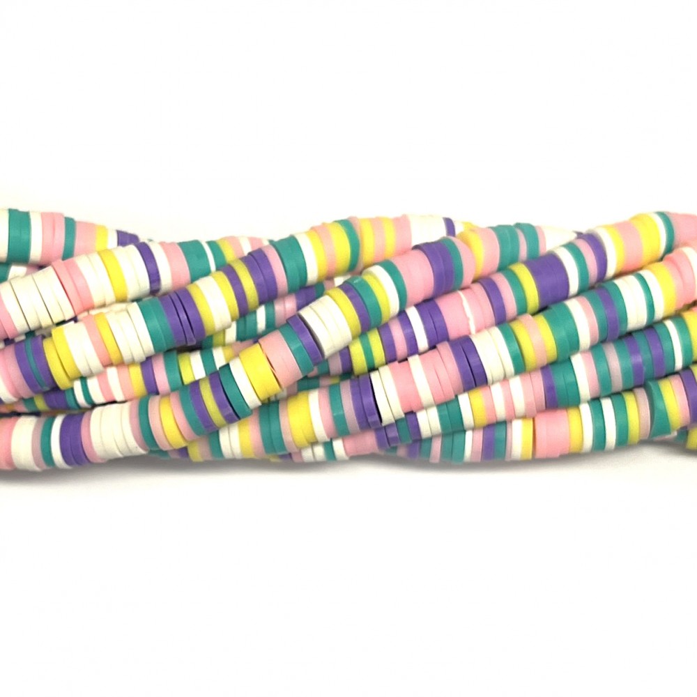 Polymer clay beads Heishi 6x1mm (H06050) 