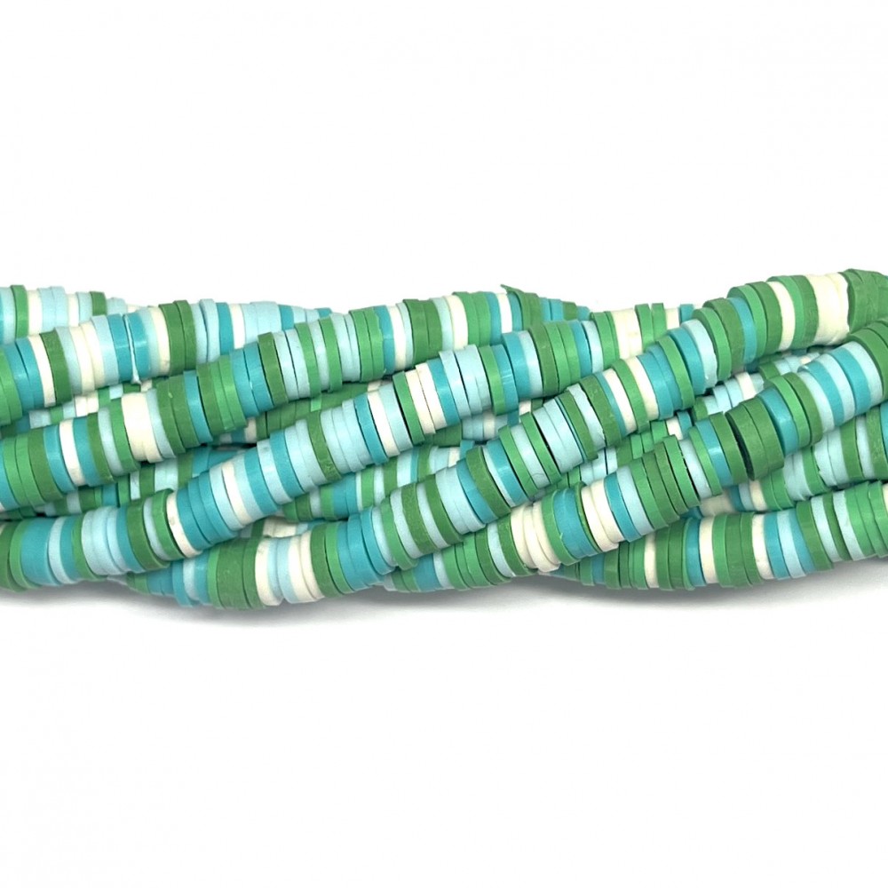 Polymer clay beads Heishi 6x1mm (H06051) 