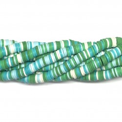 Polymer clay beads Heishi 6x1mm (H06051) 