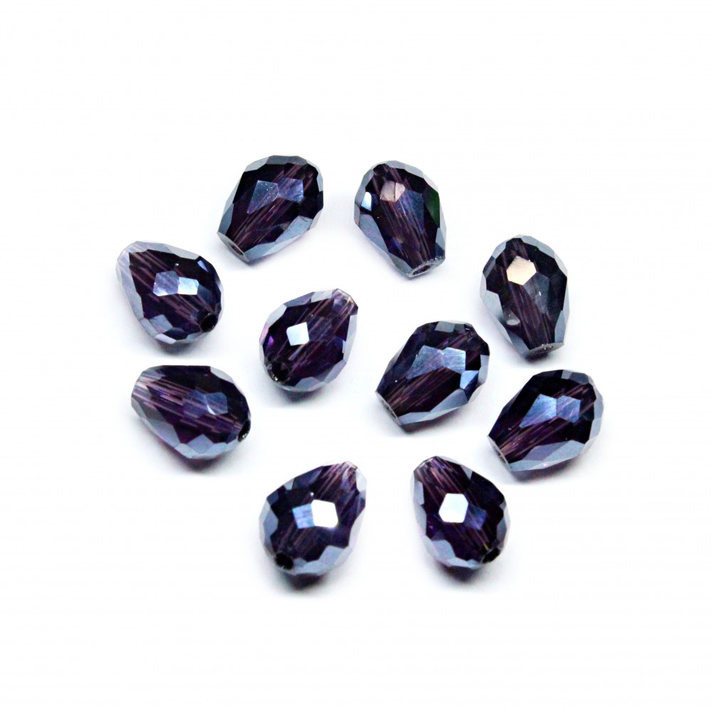 Glass crystals 10x8 mm 10 pcs. (010201SK)
