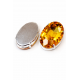 Oval Crystal in Silver Setting 29×21 mm (Gold) – 5 pcs