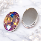 Oval Crystal in Silver Setting 29×21 mm (AB Coating) – 5 pcs