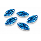 Blue Marquise Crystal 30×17 mm in Silver Setting – 5 pcs