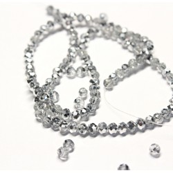 Faceted Glass Crystal Beads 3.5 × 2.5 mm