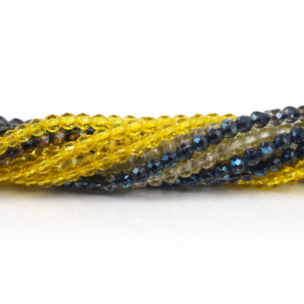 Glass crystals 3x3mm